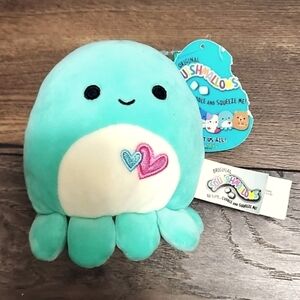 Squishmallows Teal and White Stuffed Animal
